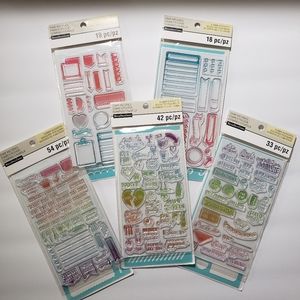 5 Recollections Stamp & Stencil Bundle Lot
